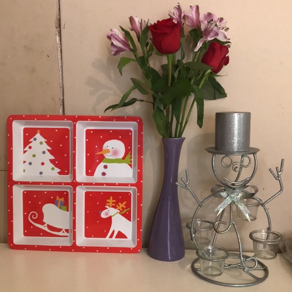 VINTAGE SNOWMAN CANDLE HOLDER - Picture 13 of 13